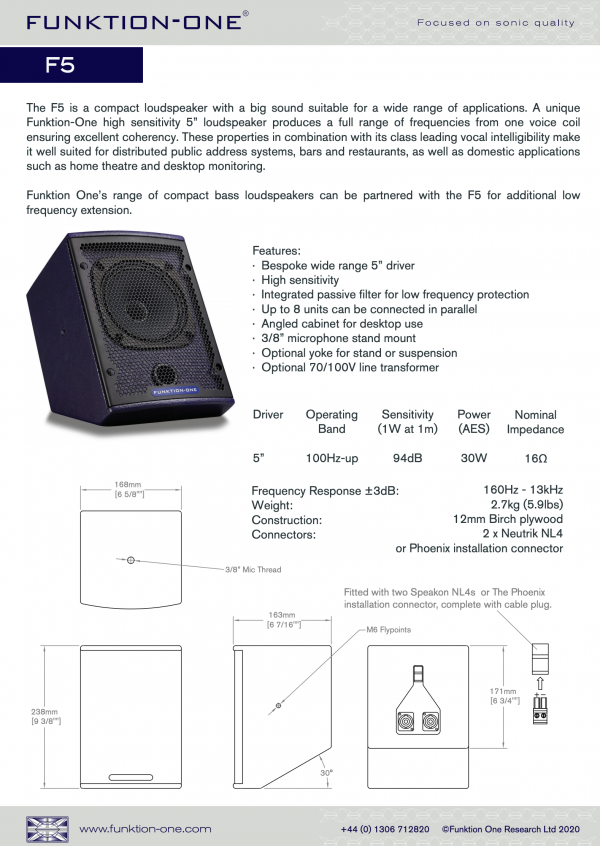 Funktion-One F5 loudspeaker