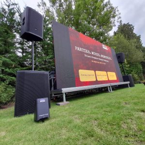 LED video wall and sound system hire