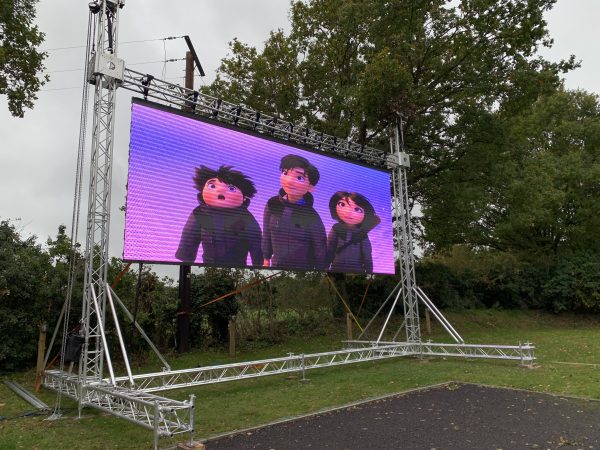 LED video wall for indoor and outdoor cinema hire
