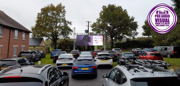 Drive-in outdoor cinema for hire