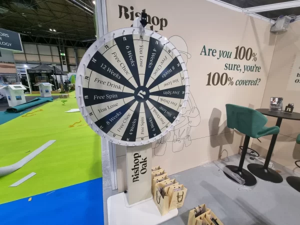 Branded prize wheel hire UK