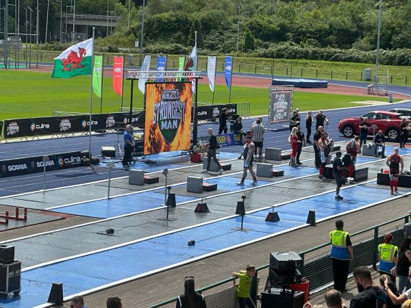LED video wall hire for Wales Strongest Man